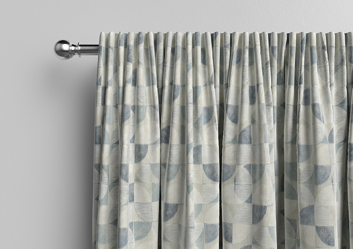 Mosaic Tile, Denim - Made to Measure Curtains - Image 10